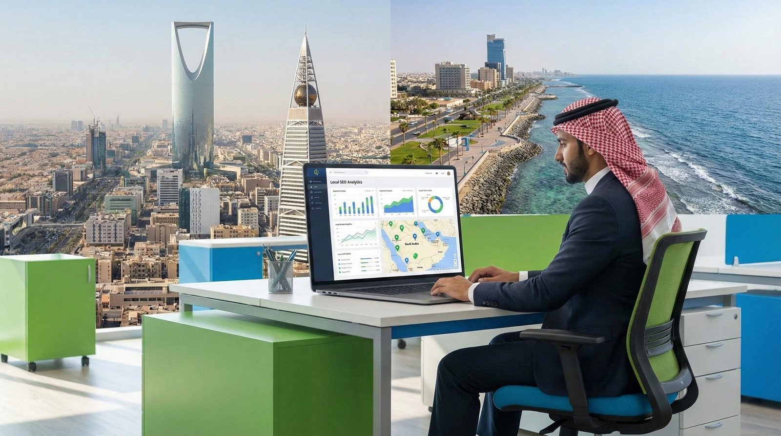 كيف تتصدر نتائج البحث المحلية في الرياض وجدة؟ استراتيجية السيو الجغرافي.